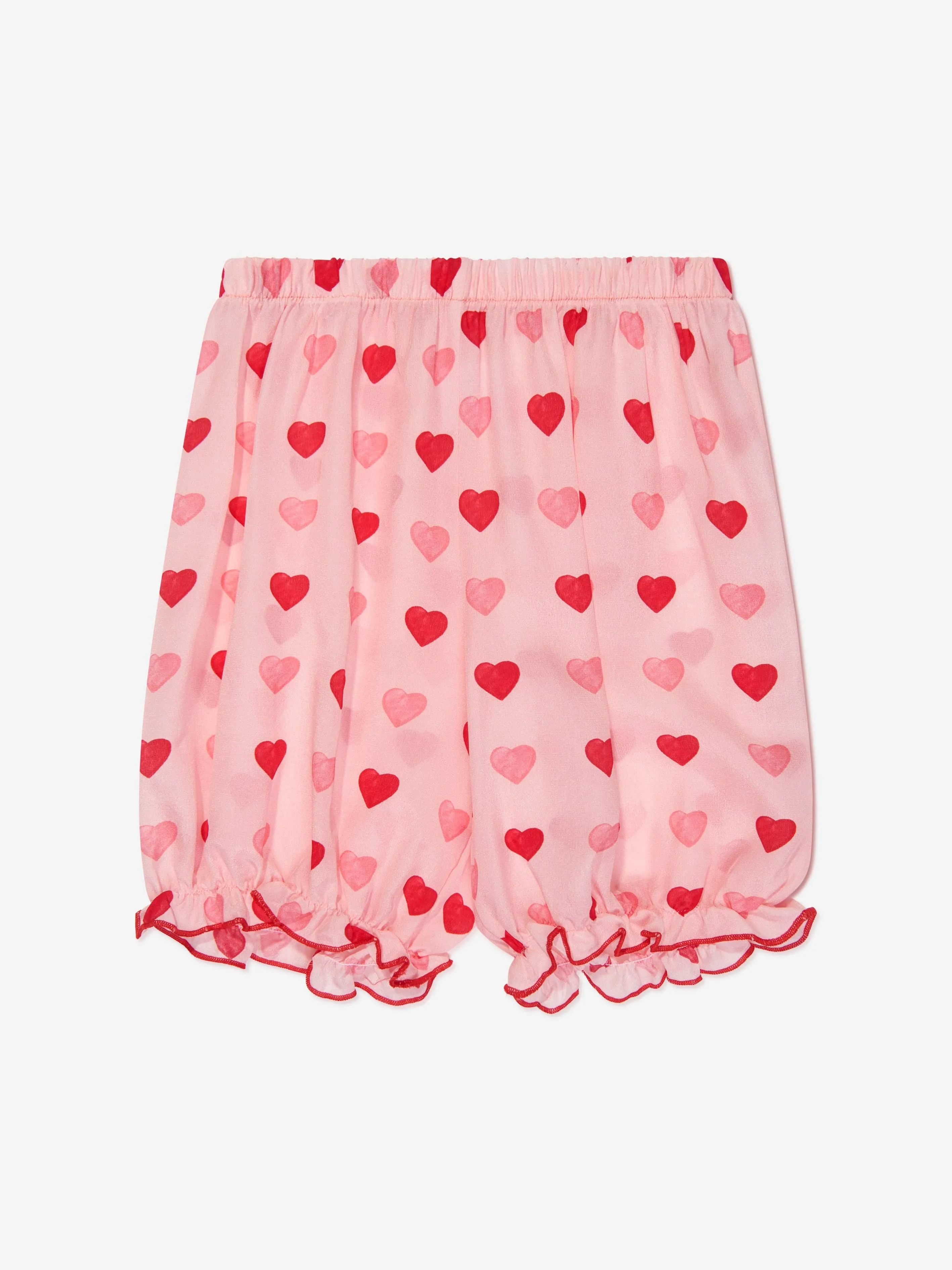 Amiki Children Girls Silk Hearts Sylvia Pyjamas