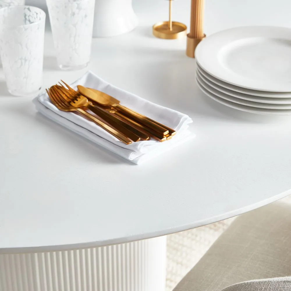 Arlo Round Dining Table - 1.2m White