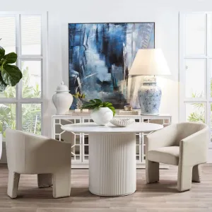 Arlo Round Dining Table - 1.2m White