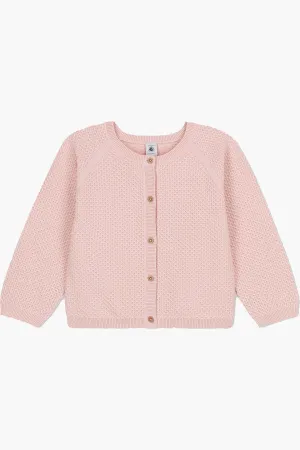 Baby Girl Sweater Petit Bateau Cardigan - Light Pink