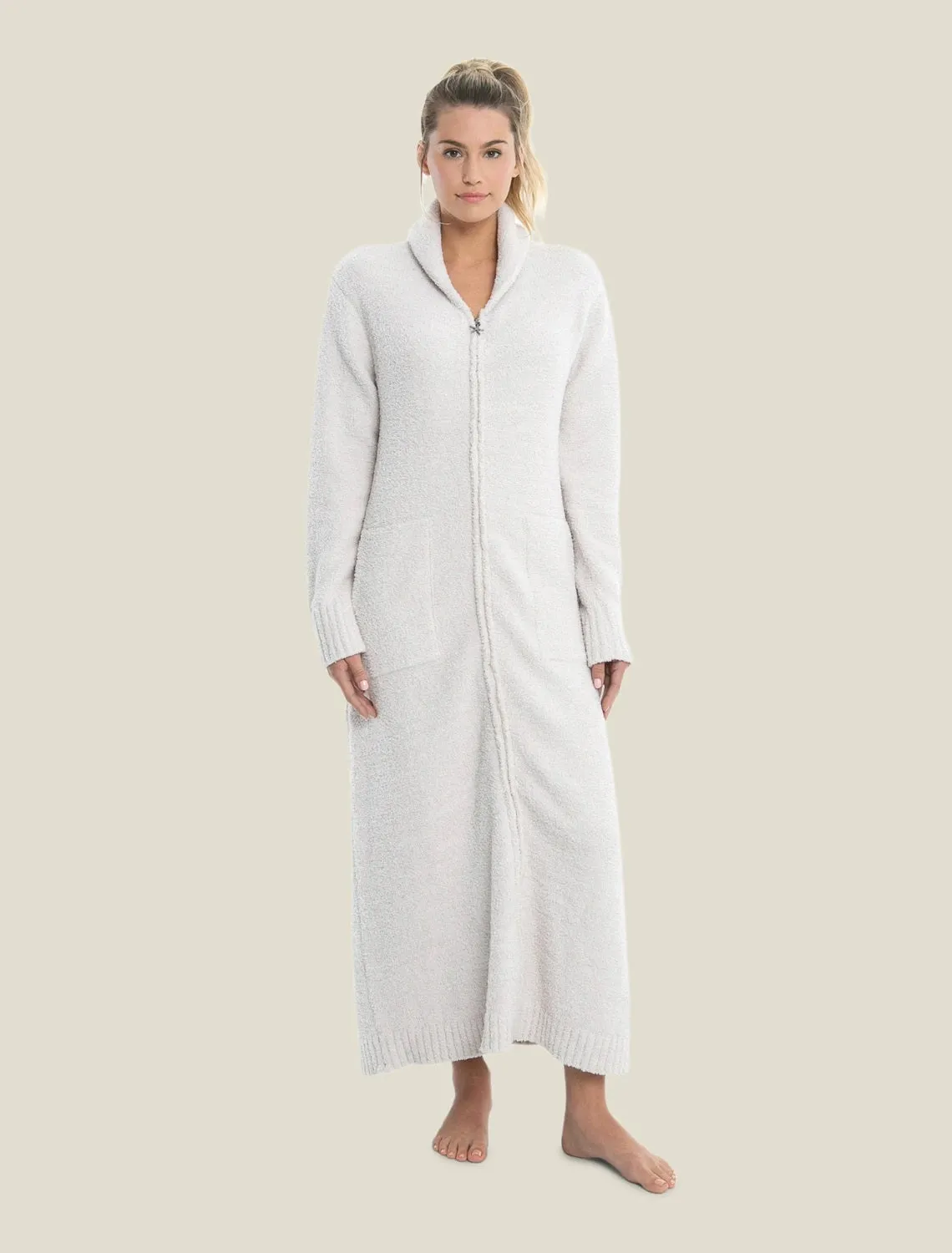 Barefoot Dreams - CozyChic Full Zip Robe in Almond