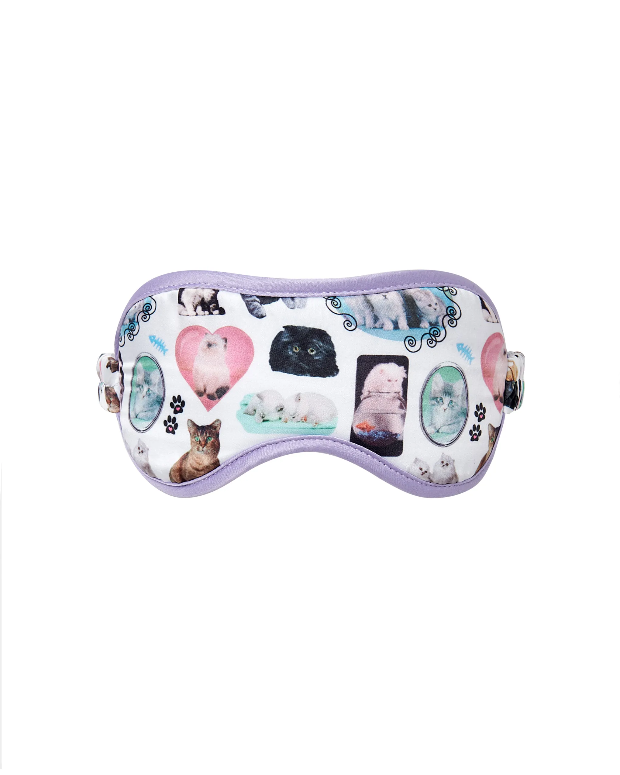 BB x Ashley Williams Kitten Print Luxury Satin Eye Mask