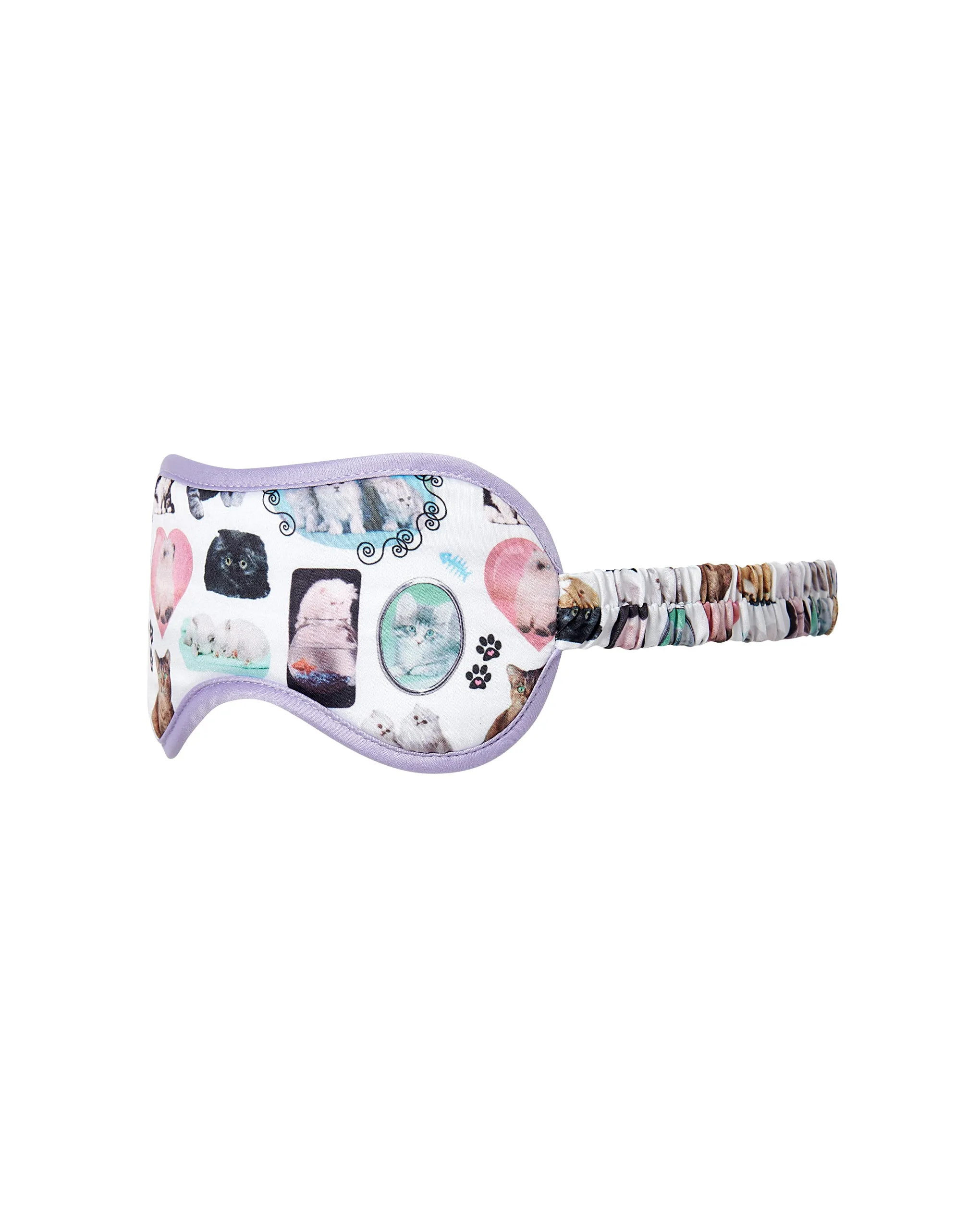 BB x Ashley Williams Kitten Print Luxury Satin Eye Mask