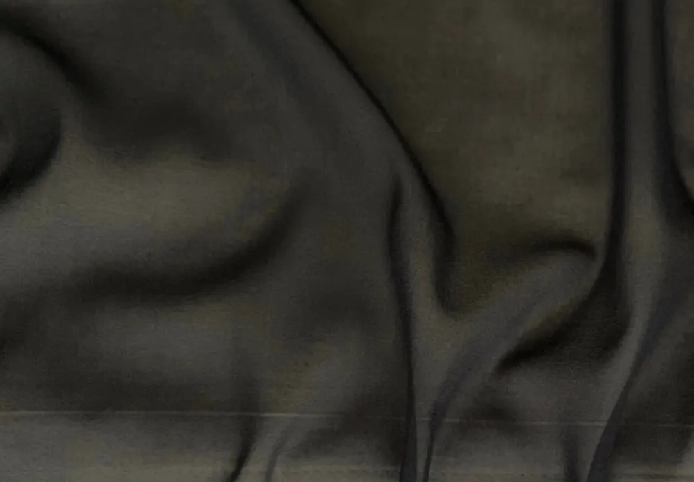 Black Cloud Sheer Stretch Silk Georgette (Made in Italy)