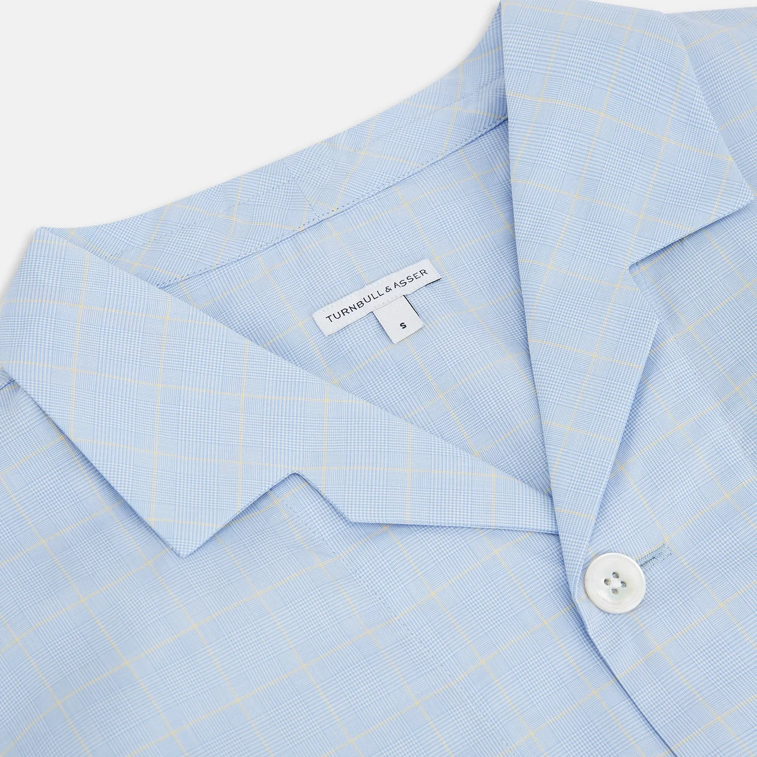 Blue Prince of Wales Check Pyjama Shirt