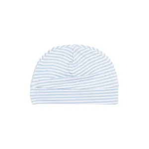 Blue Stripe Bamboo Beanie Hat