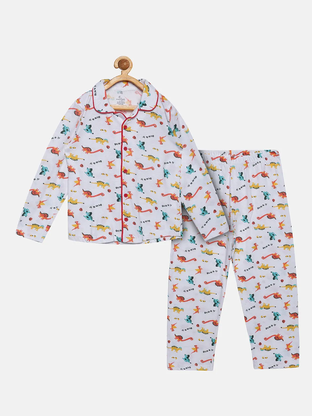 Boys Aop Print Shirt & Pyjama Night Set