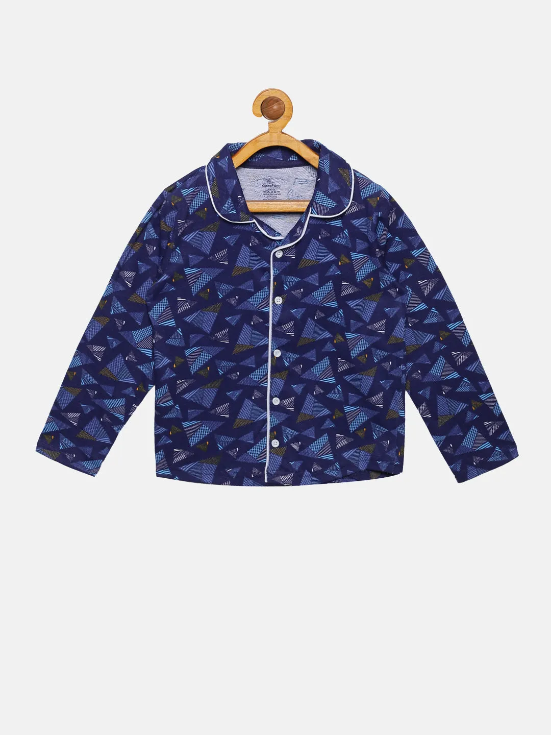 Boys Aop Print Shirt & Pyjama Night Set