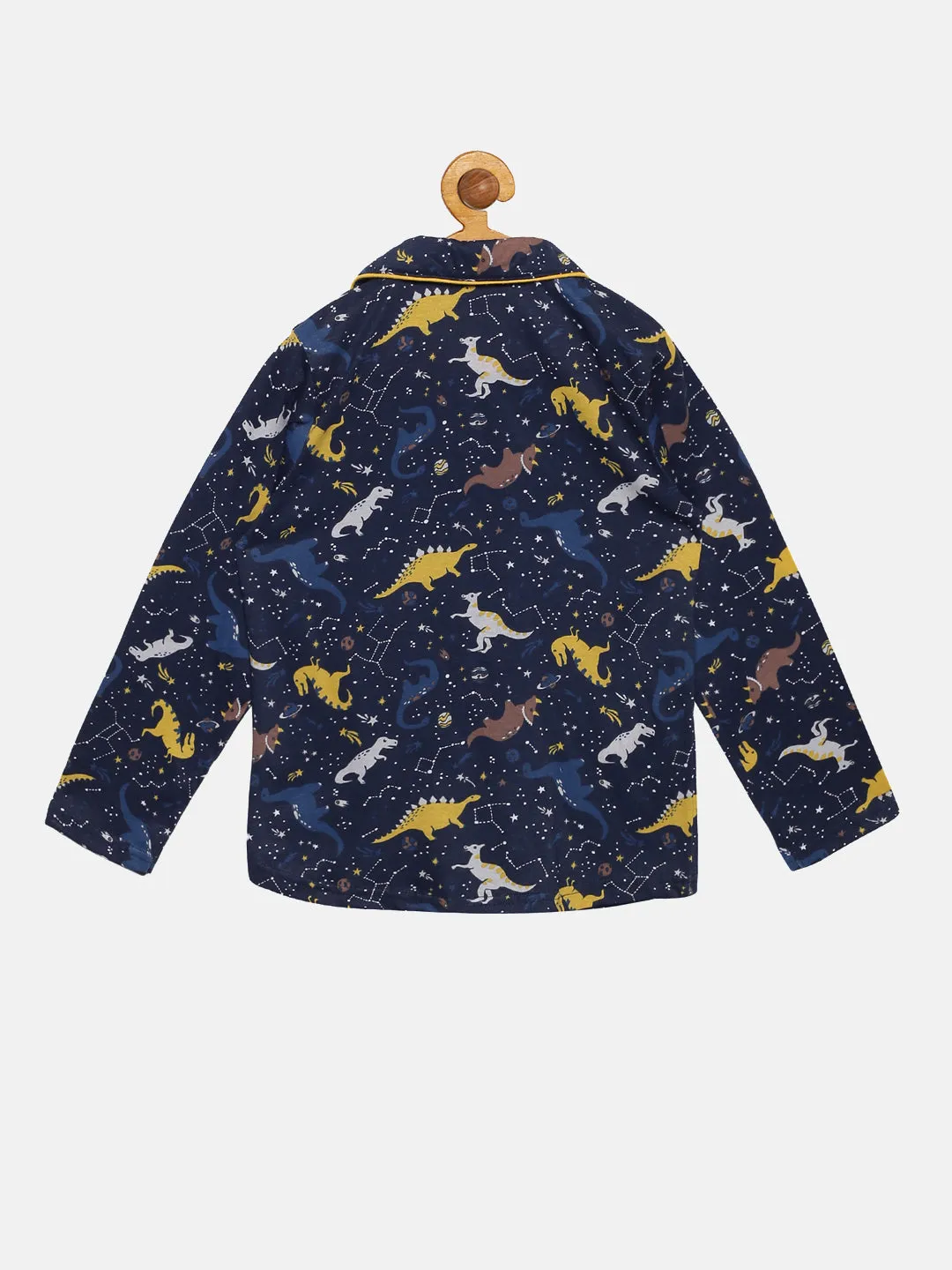 Boys Aop Print Shirt & Pyjama Night Set