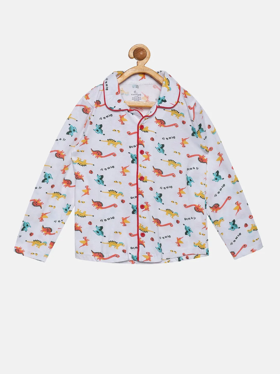 Boys Aop Print Shirt & Pyjama Night Set