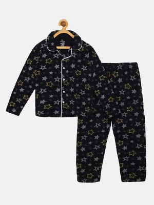 Boys Aop Print Shirt & Pyjama Night Set