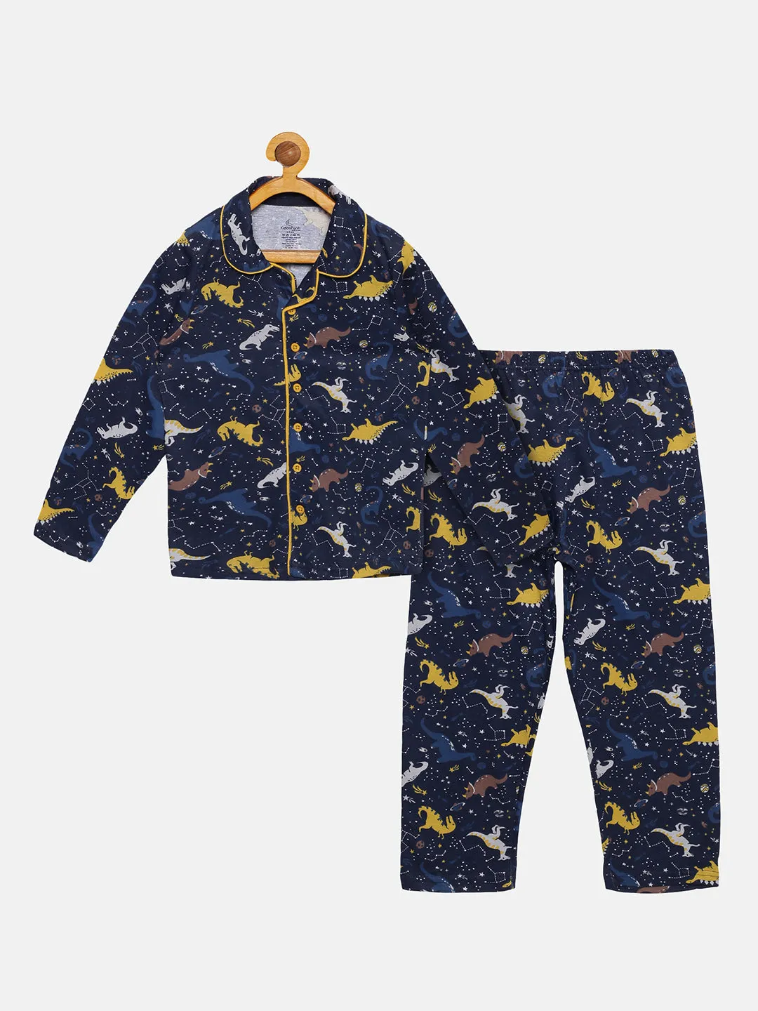 Boys Aop Print Shirt & Pyjama Night Set