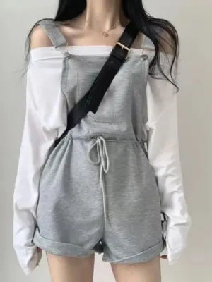 Casual Soft Grey Romper