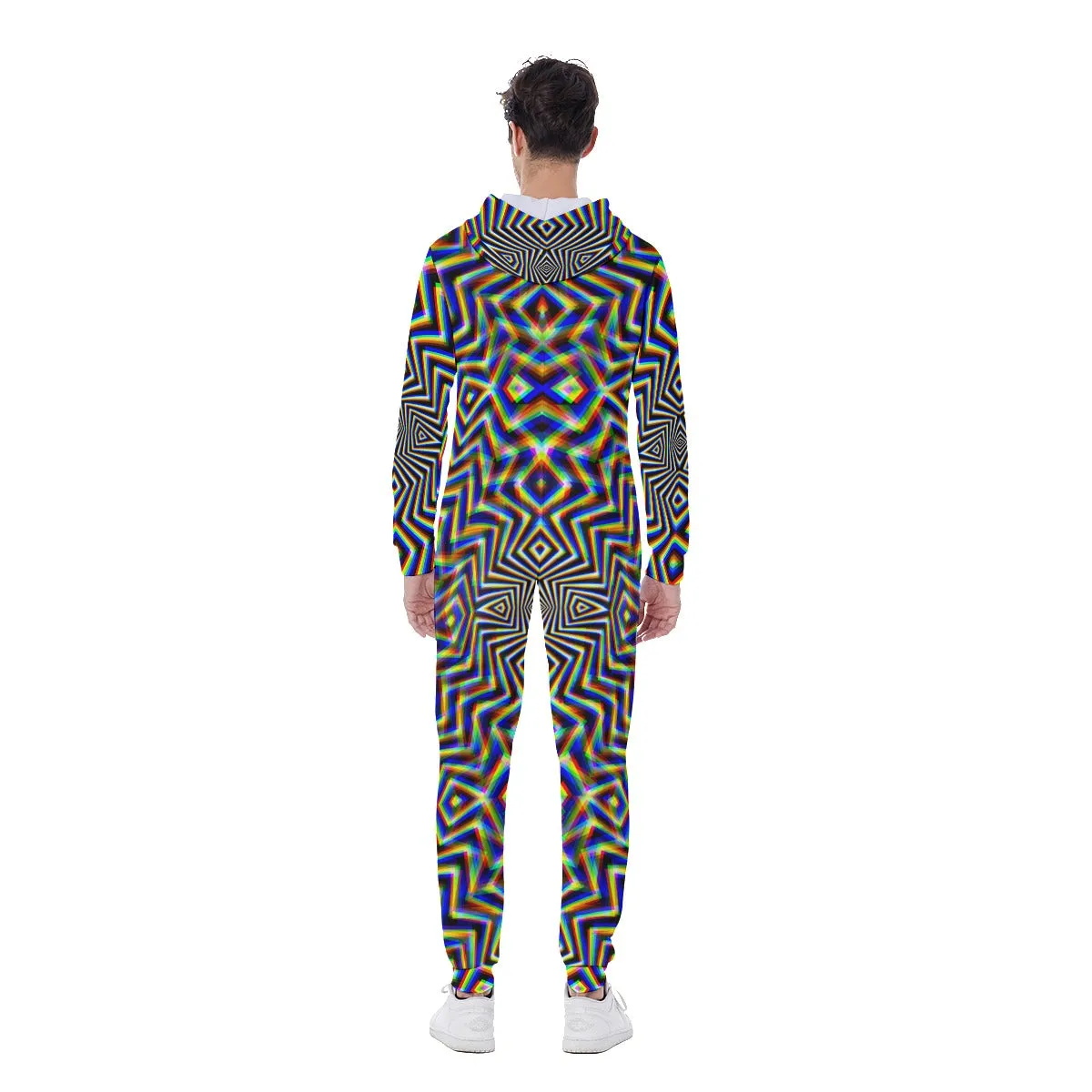 Chromadelic Men's Hooded Jumpsuit / Bodysuit / Onesie