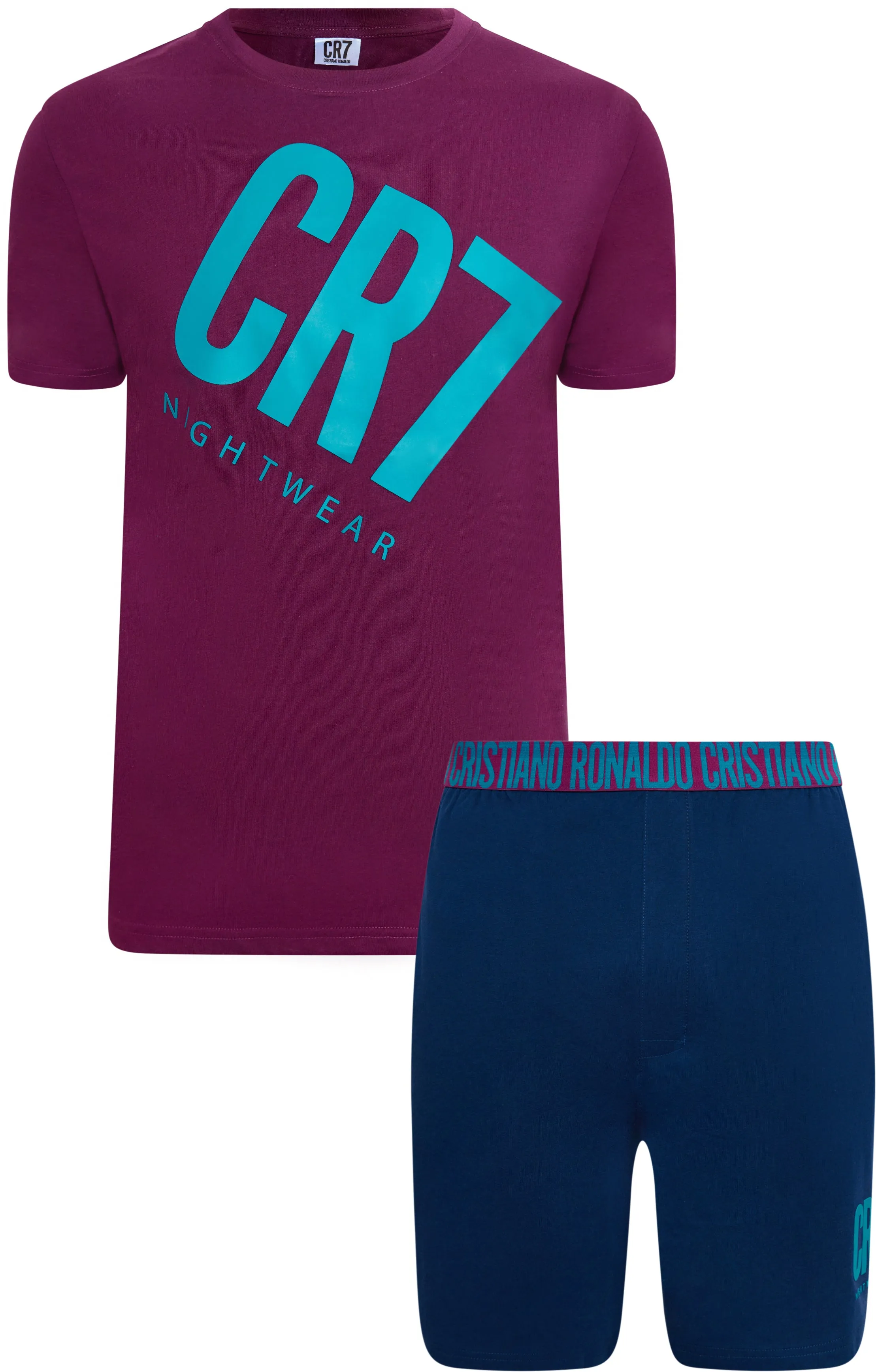 CR7 Men's Loungewear Set - Shorts, Short Sleeve