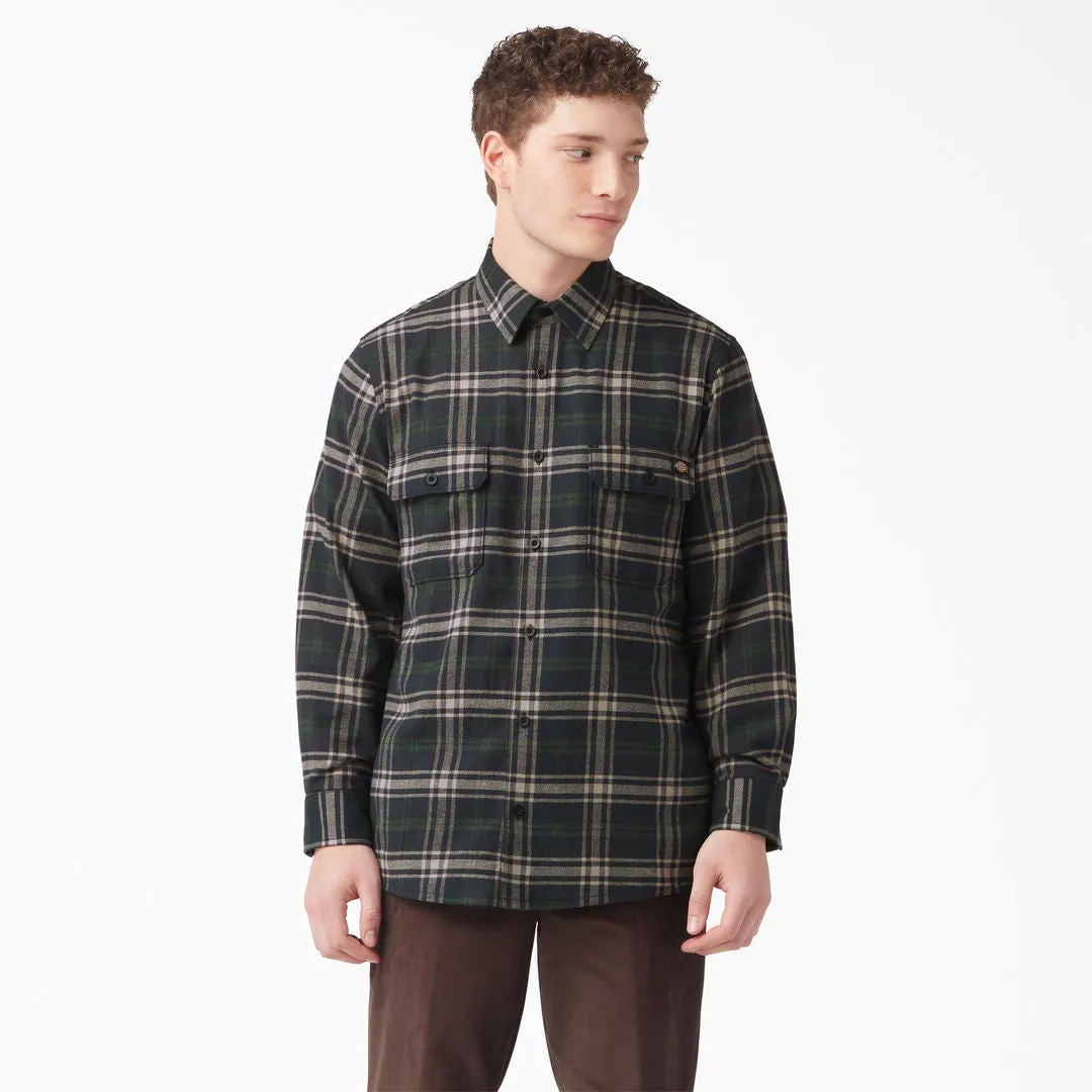 Dickies Flex Regular Fit Flannel LS GRN/BLK Plaid