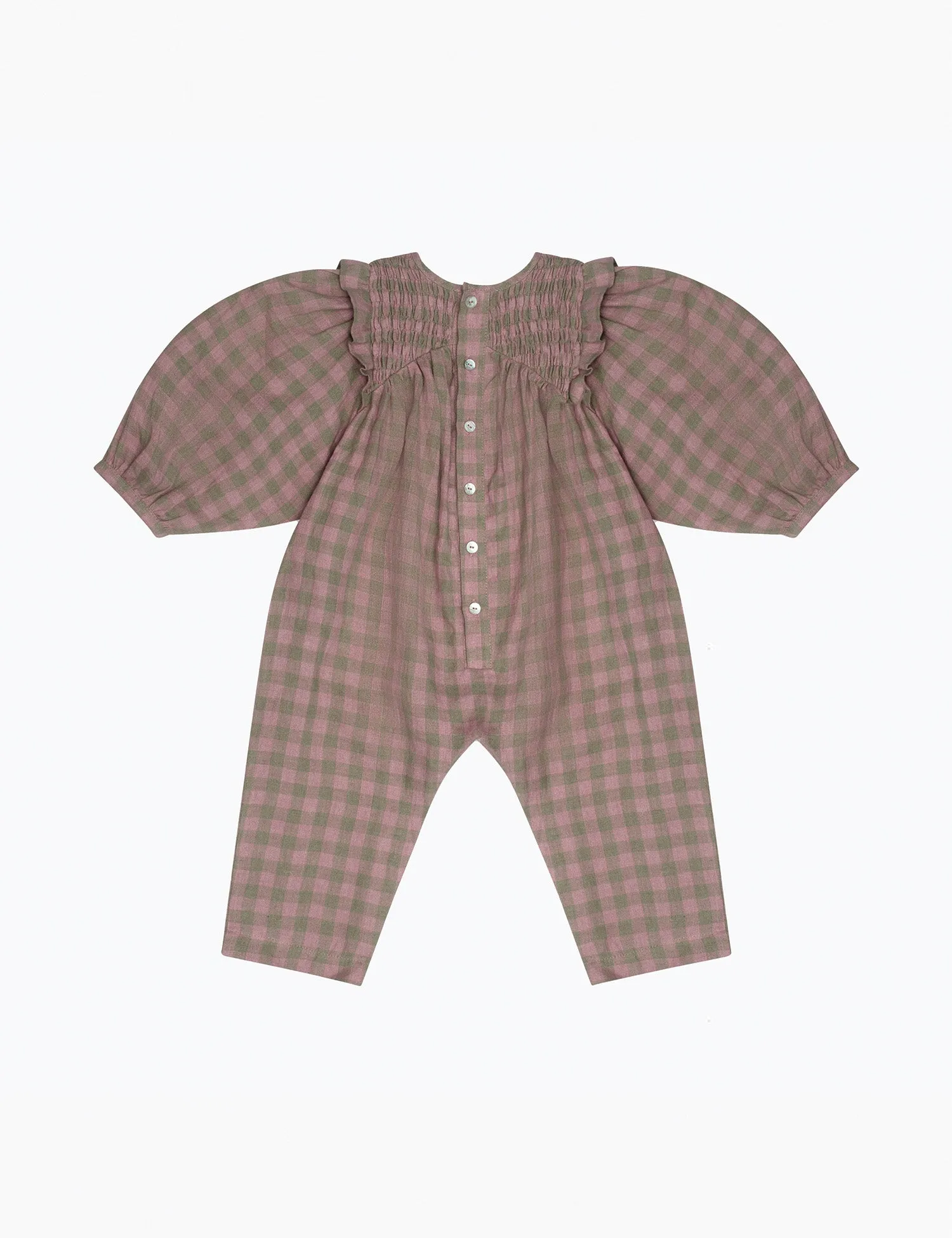 Draughts All In One in Rose & Olive Check Linen