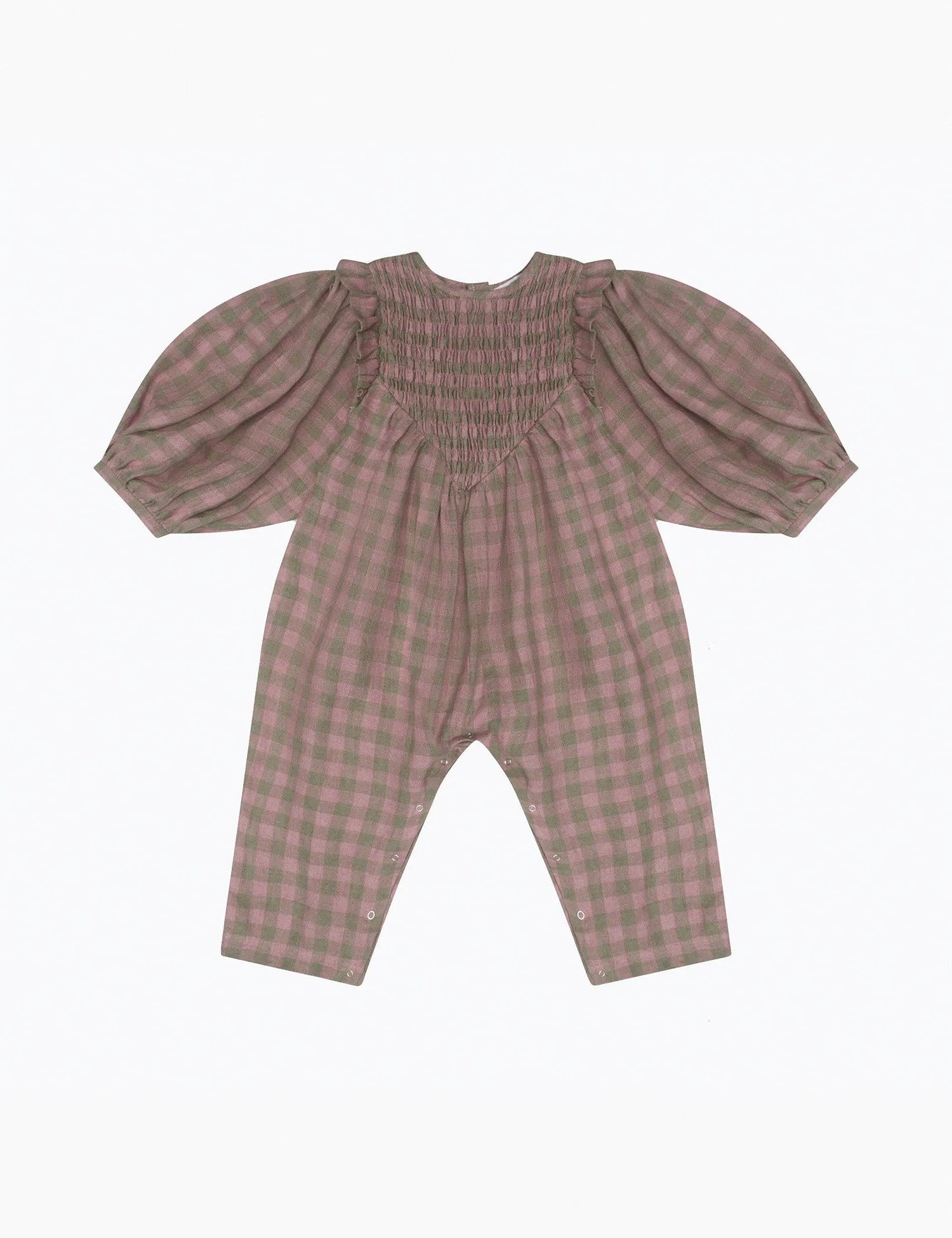 Draughts All In One in Rose & Olive Check Linen