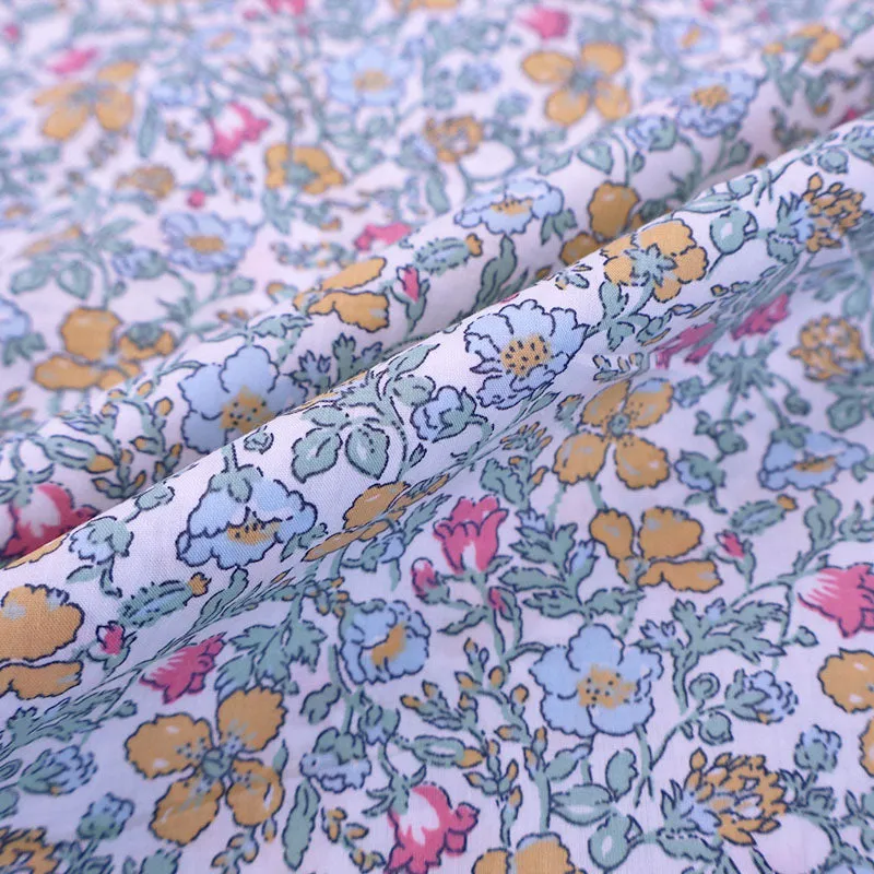 Dressmaking Floral Cotton Lawn - Blossom - Yellow