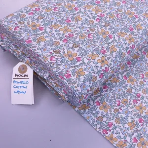 Dressmaking Floral Cotton Lawn - Blossom - Yellow