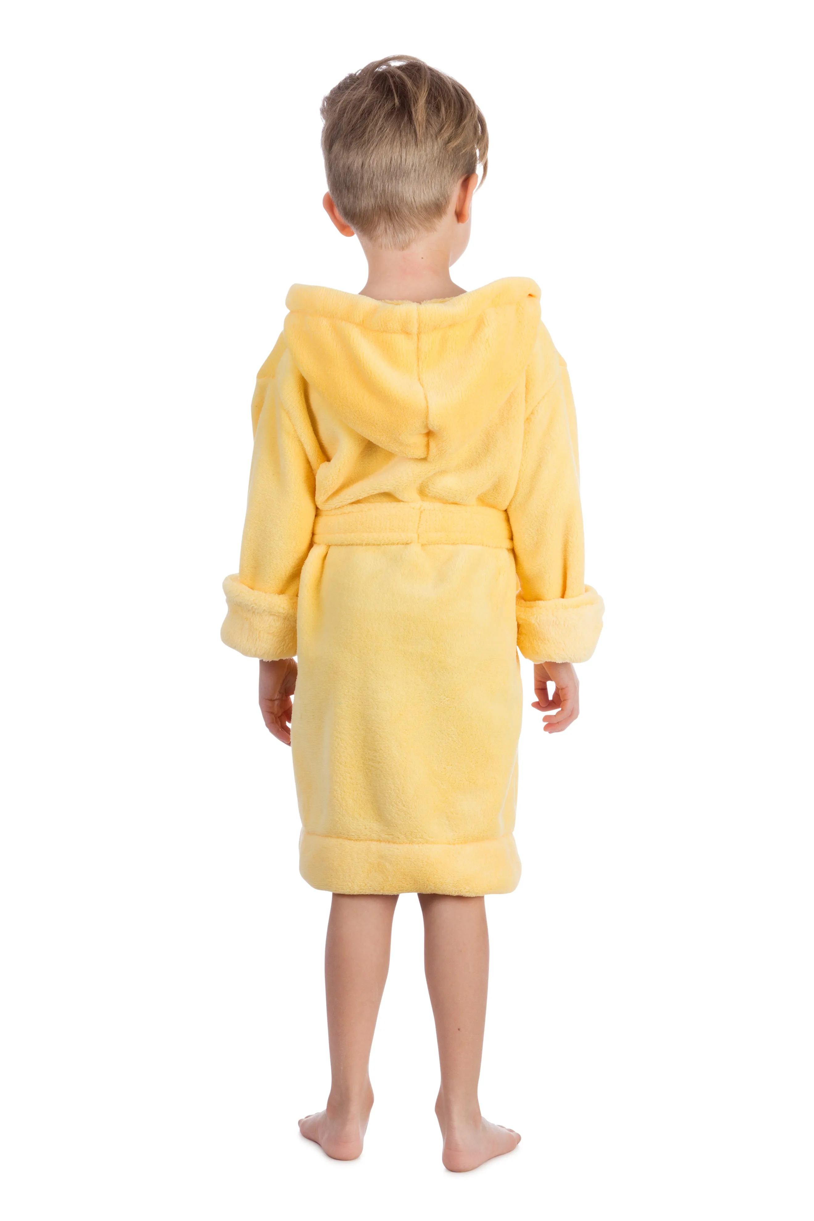 Elowel Boys Girls Hooded Childrens Fleece Sleep Robe Multiple  Colors  Size 2 Toddler -14Y