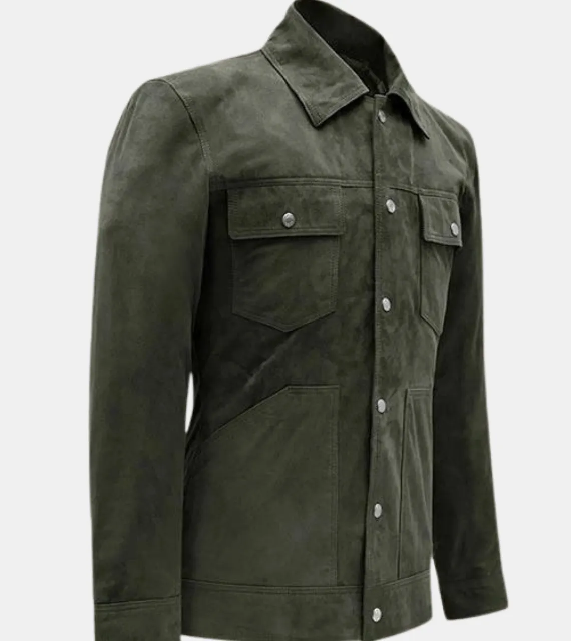 Fedele Men's Green Suede Leather Jacket