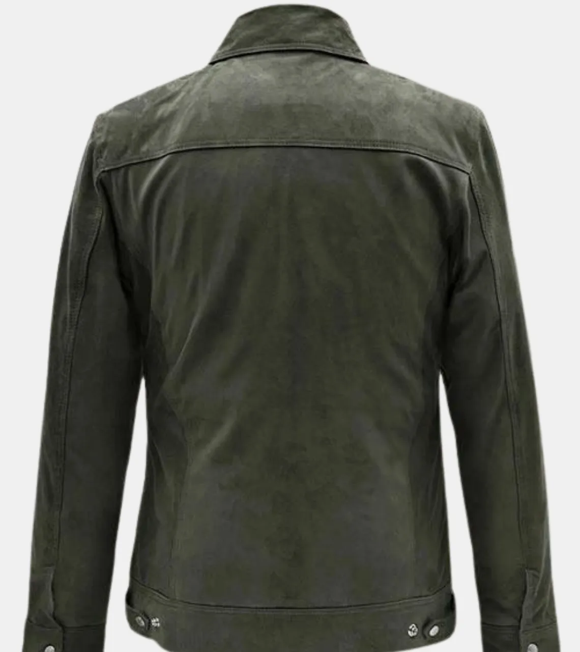 Fedele Men's Green Suede Leather Jacket