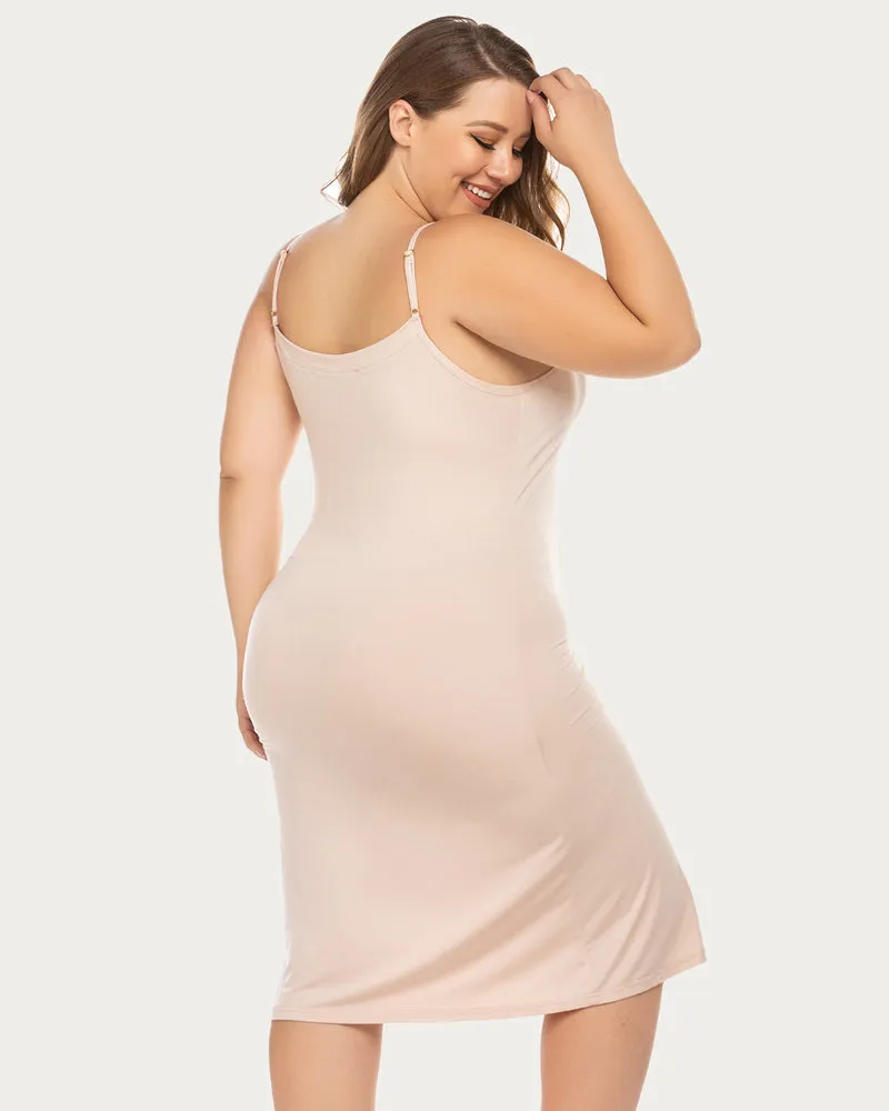 Full Slips Nightgown V Neck Dress