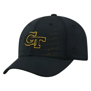 Georgia Tech Yellow Jackets TOW Black "Dazed" Structured Flexfit Hat Cap