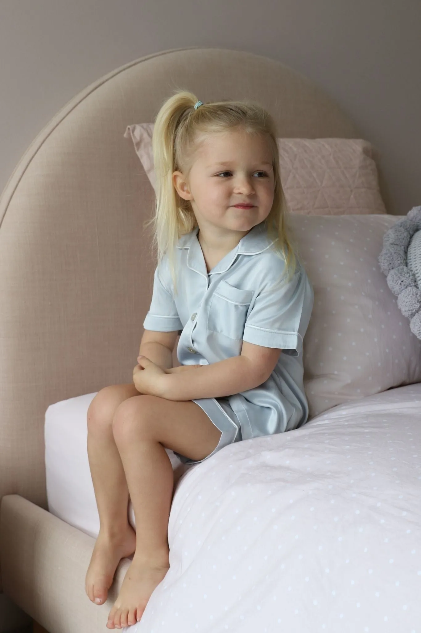 Grace Childen's Pyjama Set - Eggshell Blue