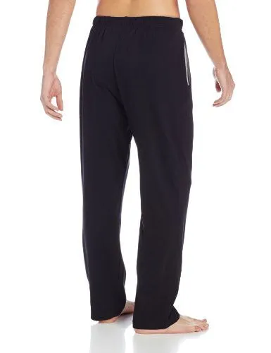 HANES MEN'S SOLID KNIT PANT, BLACK, LARGE