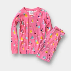 Hanna Andersson Pink Sailboat Pajamas 110 cm 5T