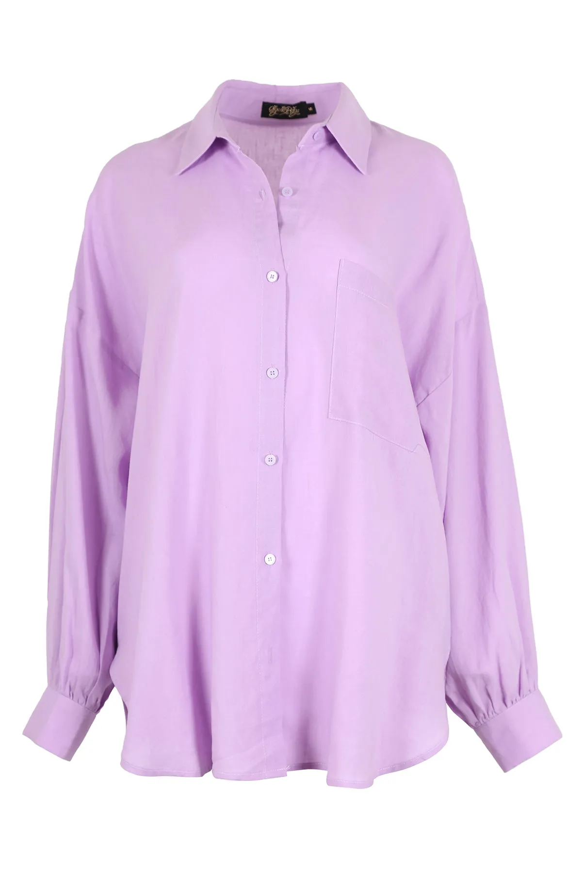 Le Bon Luminary Shirt Lilac in Linen Blend