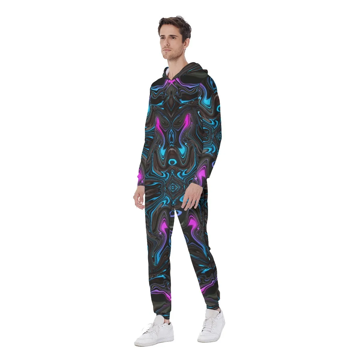 Liquid Sky Men's Hooded Jumpsuit / Bodysuit / Onesie