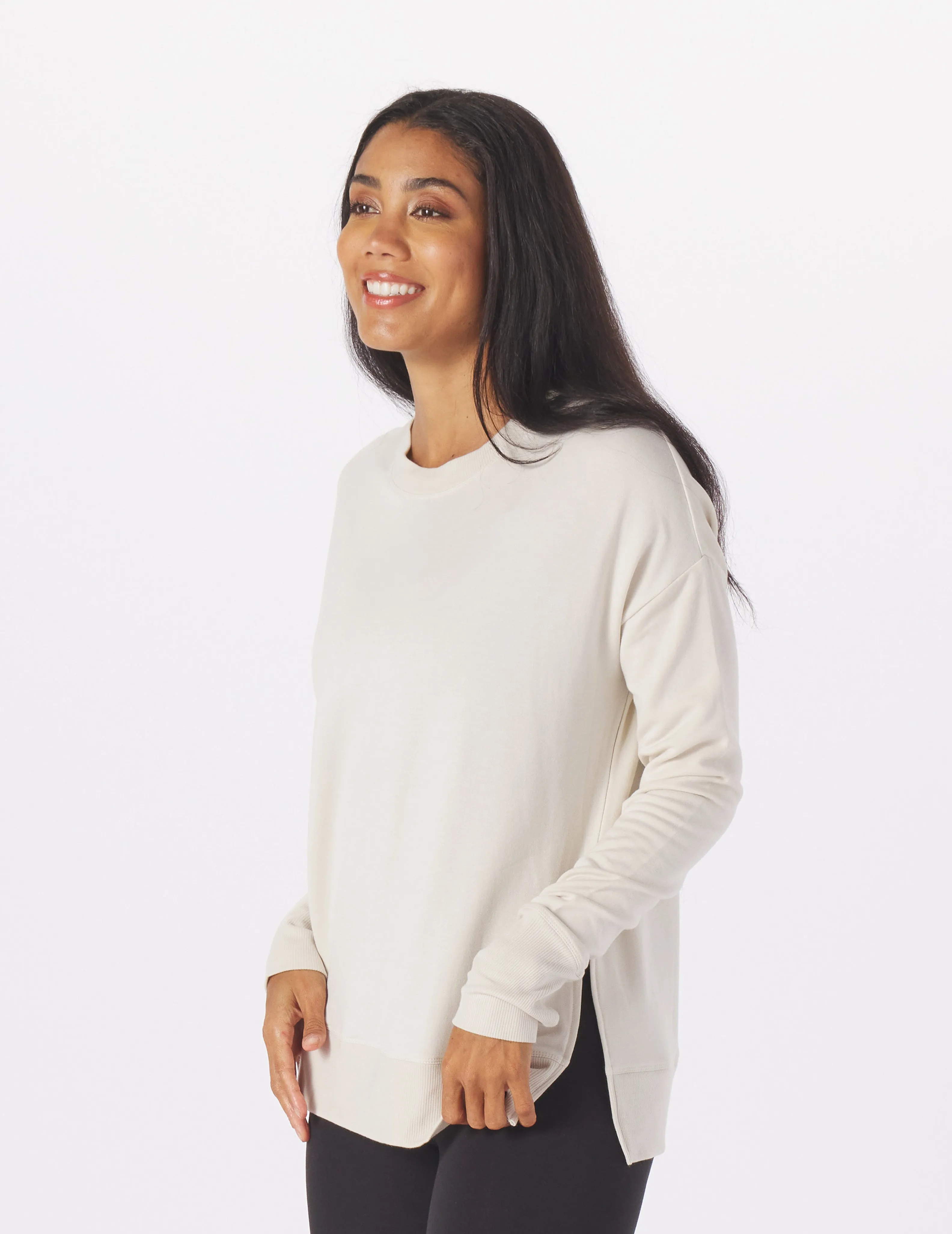 Lounge Long Sleeve: Oatmilk