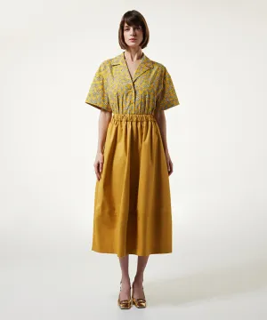 Machka Poplin Bell Skirt Mustard