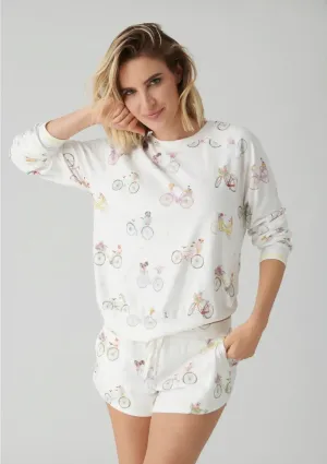 Nyla Long Sleeve Floral Market - Ivory