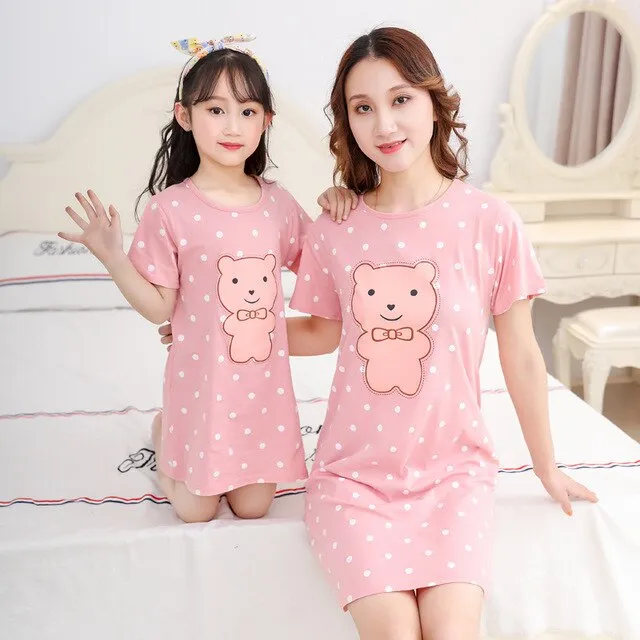 Panda Print Night Dress<br>Panda Nightgown