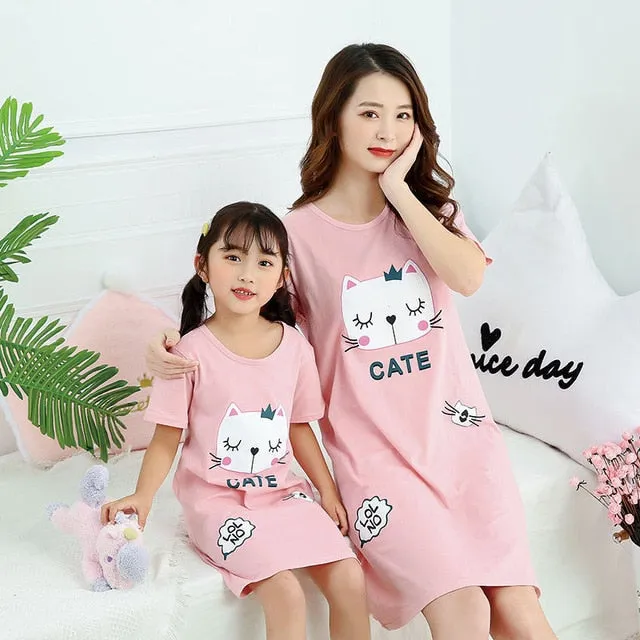 Panda Print Night Dress<br>Panda Nightgown