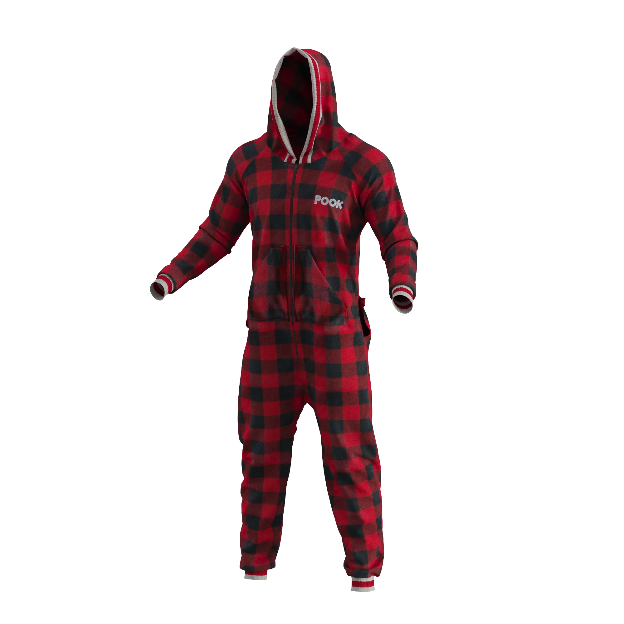 Pook Onesie - Red (Adult Unisex)