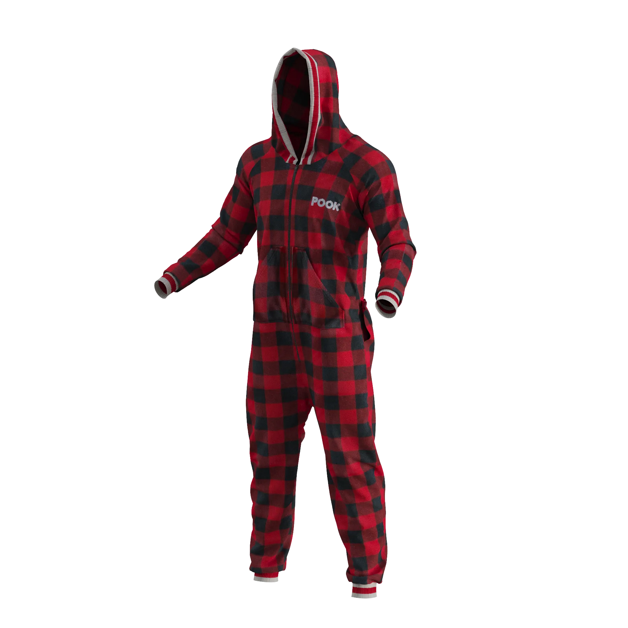 Pook Onesie - Red (Adult Unisex)