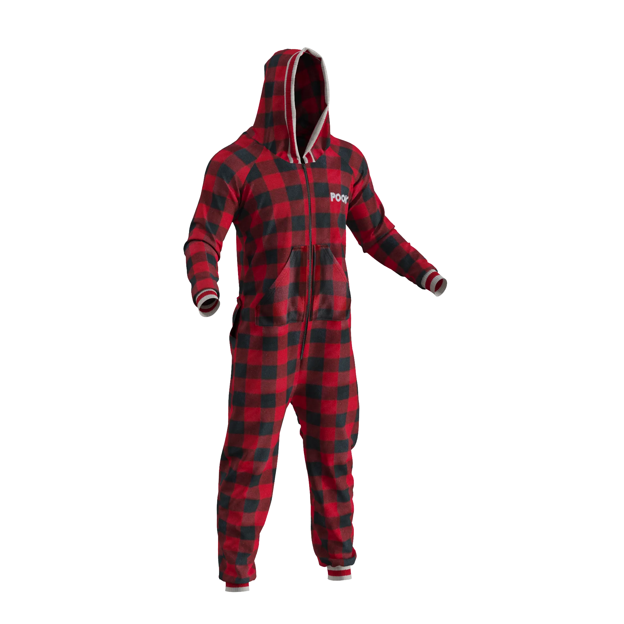 Pook Onesie - Red (Adult Unisex)