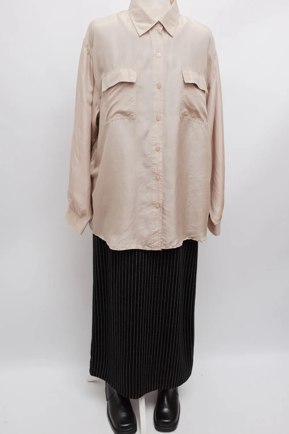 PURE SILK BEIGE VINTAGE SHIRT