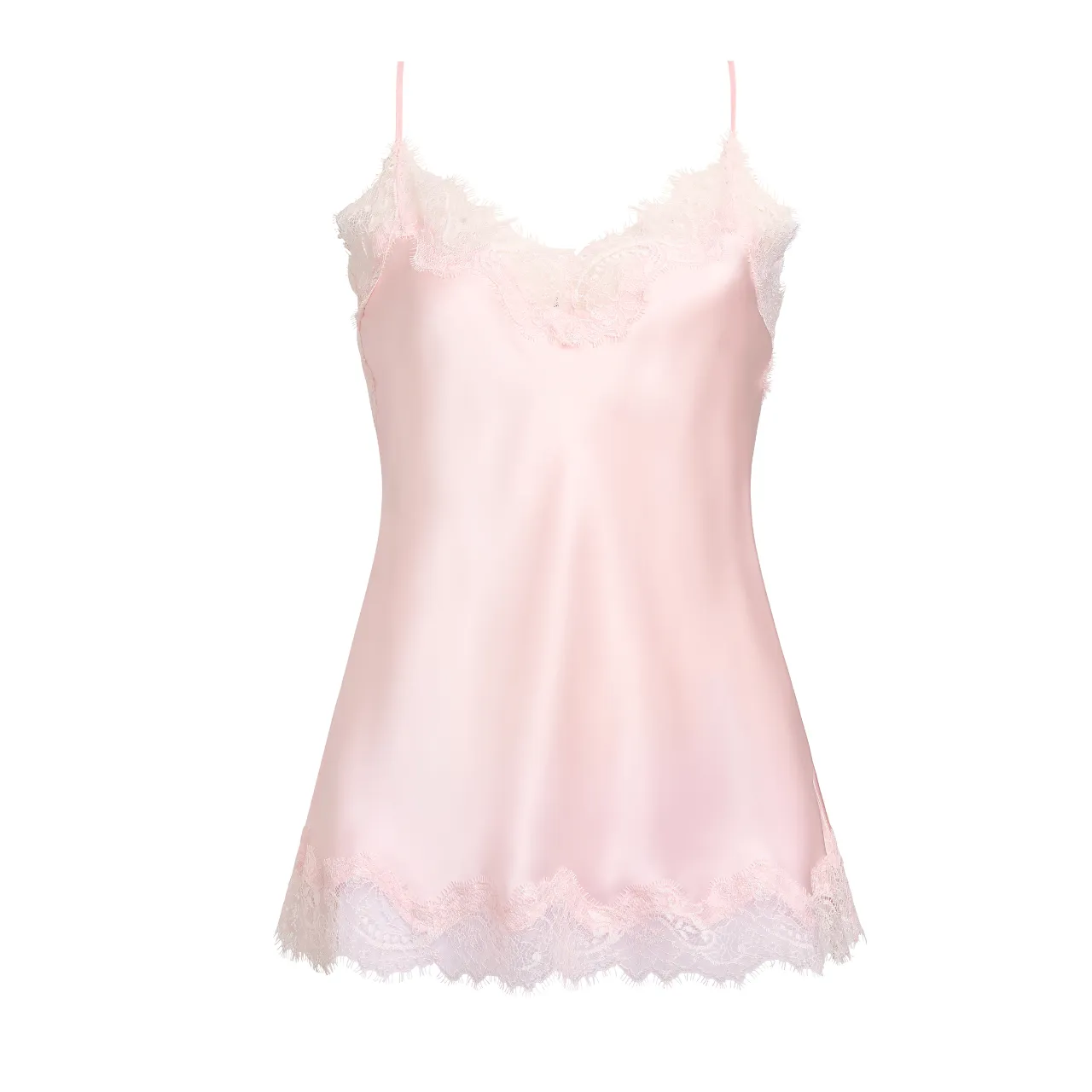 Scarlett Silk Camisole in Pink Ice