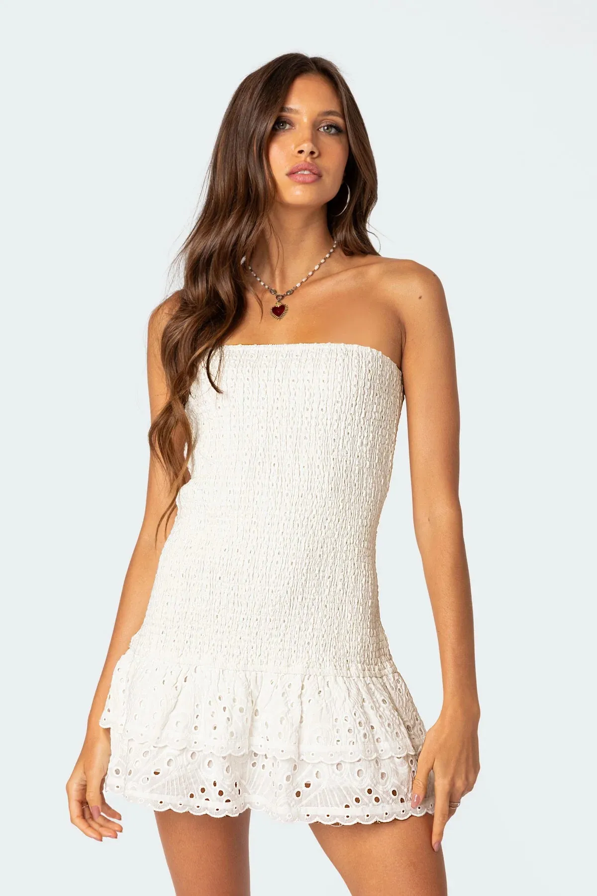 Scrunch Lacey Mini Dress