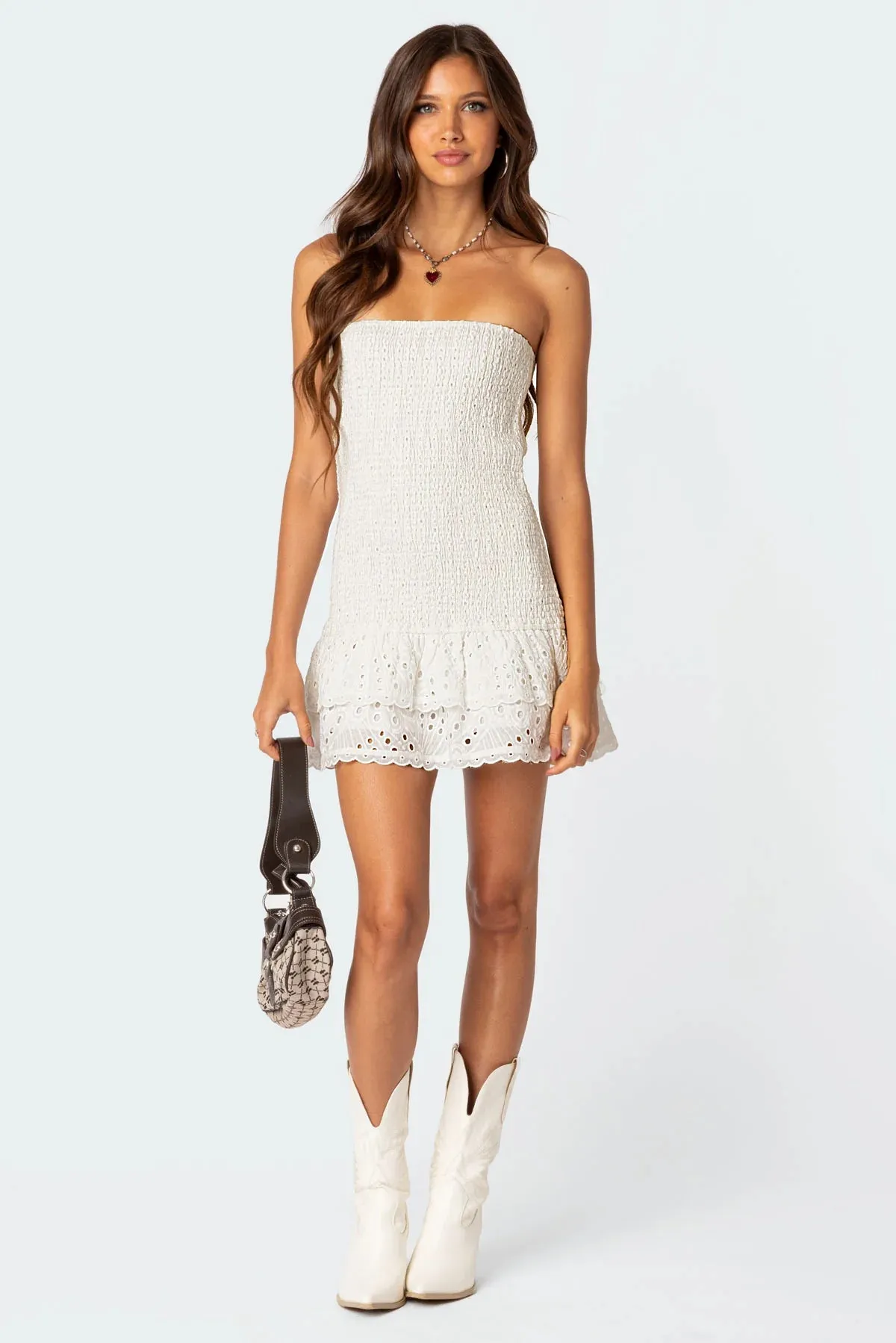 Scrunch Lacey Mini Dress