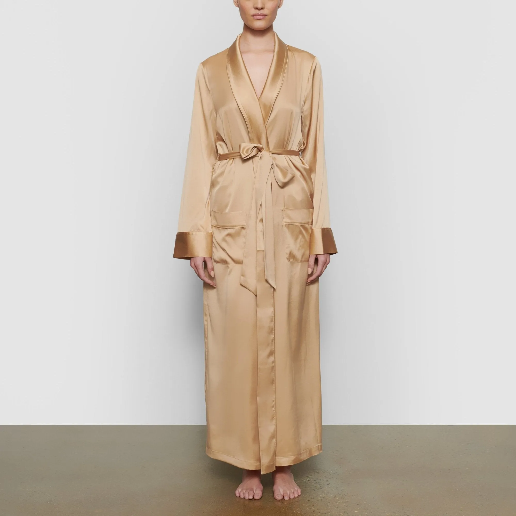 SILK SLEEP ROBE | HONEY