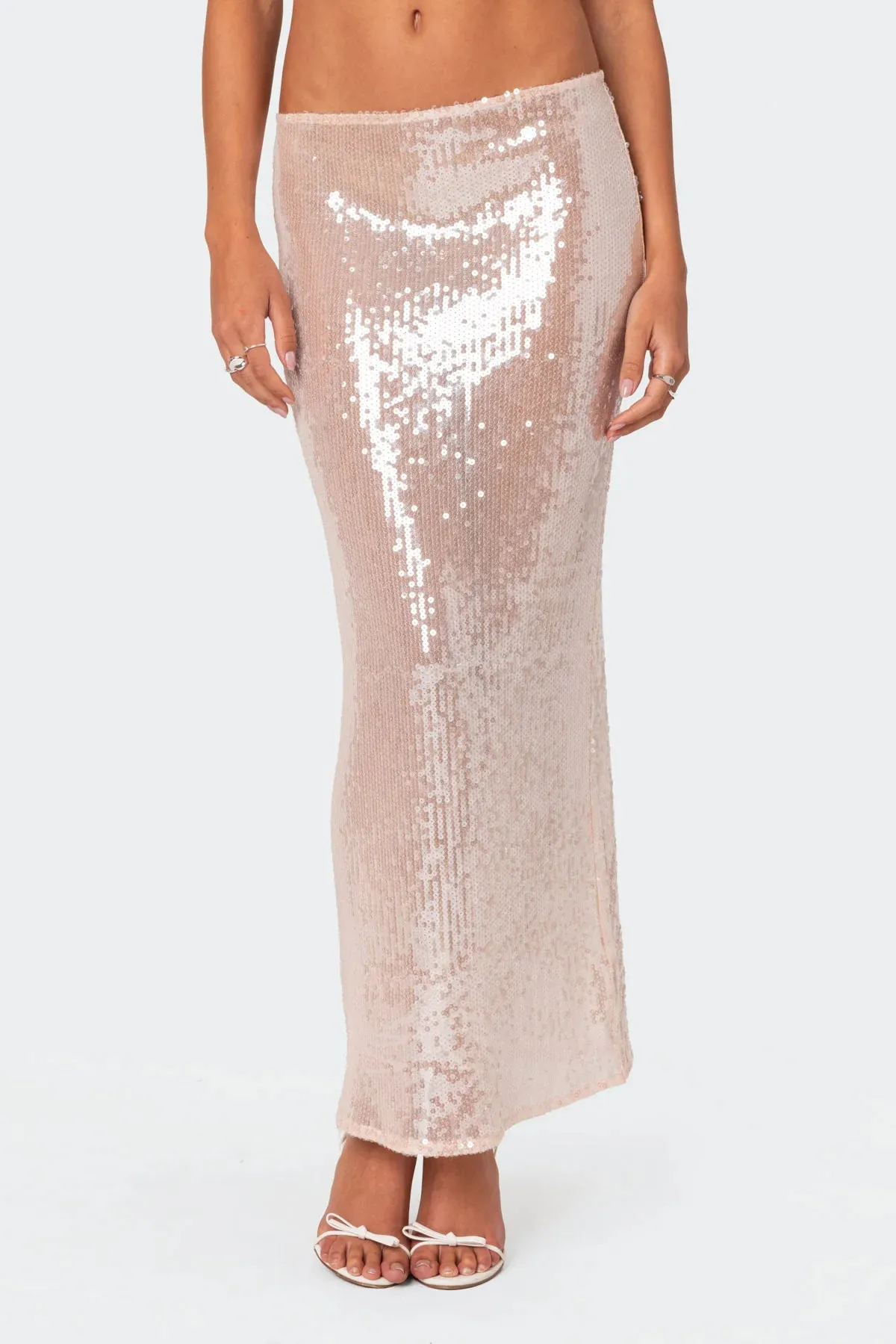 Sparkle Sheer Maxi Skirt