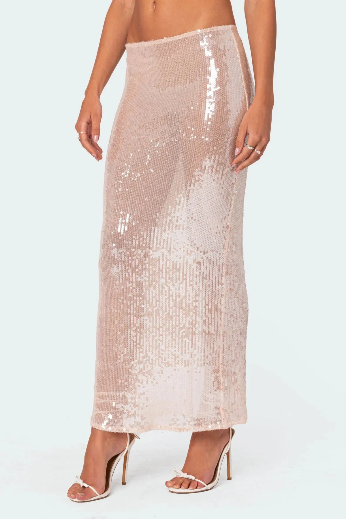 Sparkle Sheer Maxi Skirt