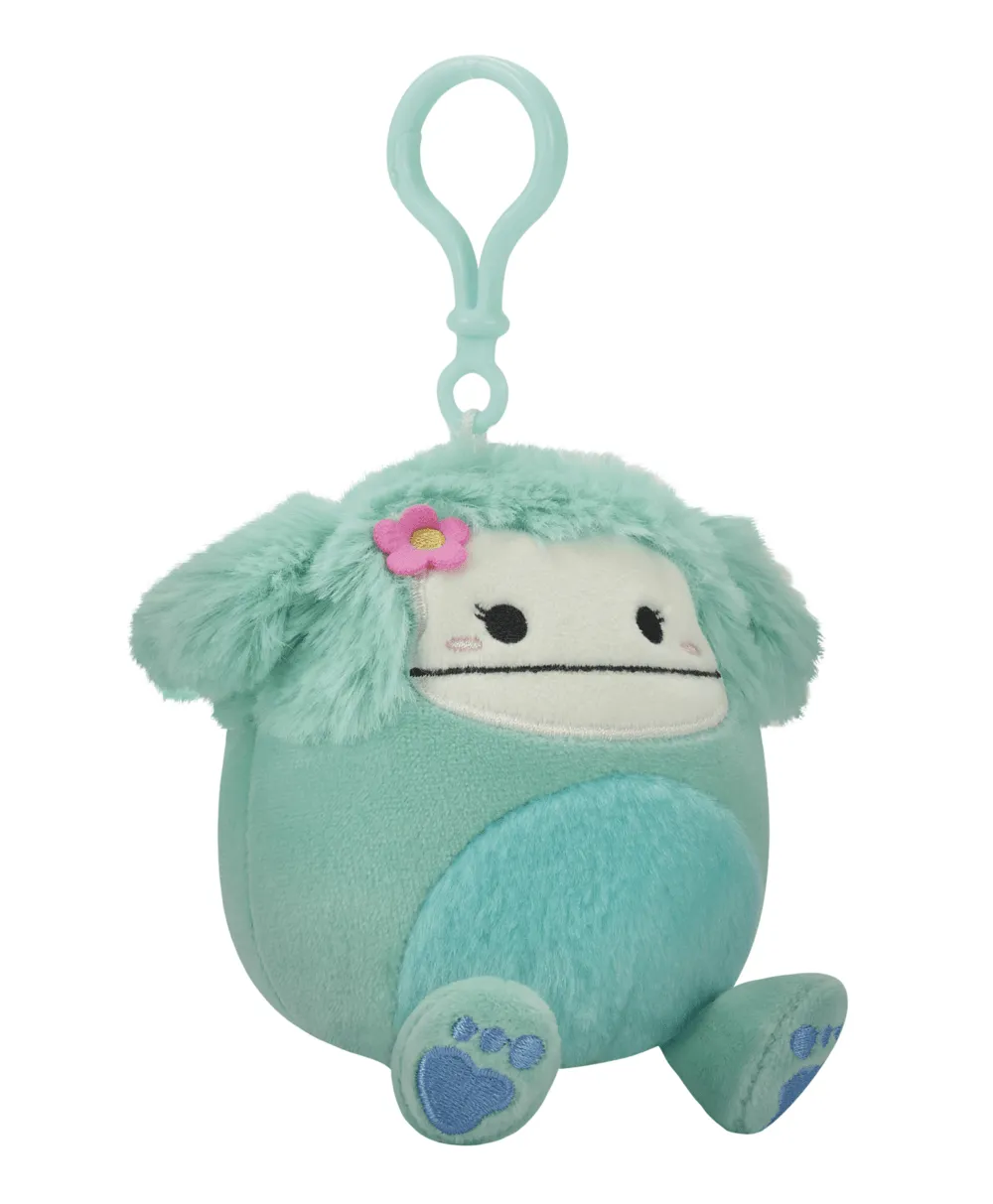 Squishmallows 3.5 Inch Plush Clip-On Joelle The Teal Bigfoot